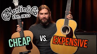 Expensive vs Cheap Martin Acoustic Guitars  000X1 vs 00042 [upl. by Corvin]