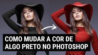 Como mudar a cor de algo preto no Photoshop [upl. by Haas]