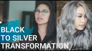 HOW TO FROM BLACK TO SILVER HAIR [upl. by Leonardi235]