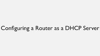 Configuring a Router as a DHCP Server [upl. by Zebada]