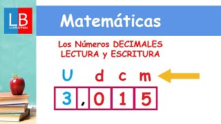 Los Números DECIMALES LECTURA y ESCRITURA ✔👩‍🏫 PRIMARIA [upl. by Arrimat495]