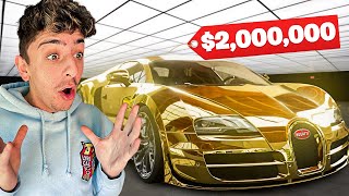 Driving the MOST Expensive Car in the WORLD GOLD BUGATTI [upl. by Gillie]