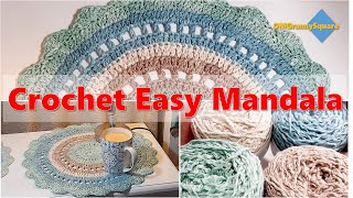 How to crochet an Easy Mandala  Crochet Tutorial [upl. by Oht]