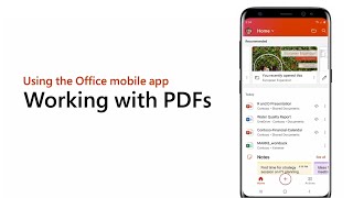 How to use the Office mobile app – Working with PDFs [upl. by Portwin]