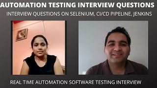 Automation Testing Interview Experience Real Time Interview Question amp Answer [upl. by Gillman52]