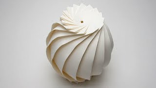 Easy Origami Sphere 16 Flaps Full Tutorial  Jun Mitani [upl. by Faye]