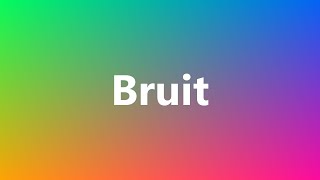 Bruit Medical Symptom [upl. by Jaworski]