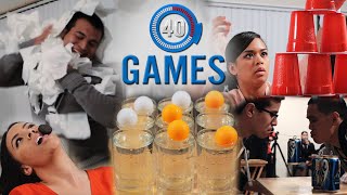 Minute to Win It Games The 40 Greatest Party Games PART 1 [upl. by Hayifas]