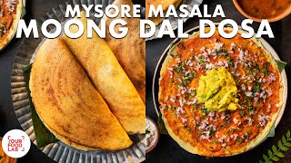 Mysore Masala Moong Dal Dosa Recipe  Crispy Moong Dal Cheela  Chef Sanjyot Keer [upl. by Elamaj]