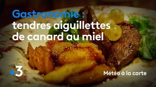 Gastronomie  tendres aiguillettes de canard au miel  Météo à la Carte [upl. by Ajup]