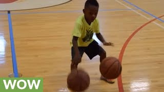 4yearold basketball phenom shows off insane skills [upl. by Prospero]