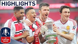 Crystal Palace 12 Manchester United 201516 Emirates FA Cup Final  Goals amp Highlights [upl. by Odareg]