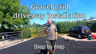 Gravel grid driveway installation [upl. by Noyrb43]