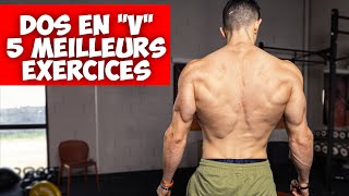 DOS EN V  5 MEILLEURS EXERCICES HALTÈRES [upl. by Keele272]