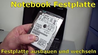 Notebook Festplatte ausbauen und wechseln [upl. by Oakes121]