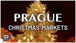 🎄 Christmas Markets in Prague Day to Night Magic 🌟 [upl. by Cave]