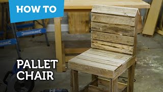 How to build a DIY pallet chair [upl. by Dickinson345]