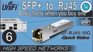 SFP RJ45 Unifi Modules – What do we get  Quick Video [upl. by Anav]