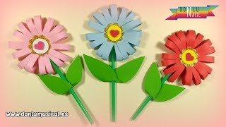 Cómo hacer FLORES DE PAPEL en 5 minutos 🌸🌼🌺 RECICLAJE [upl. by Adehsar444]