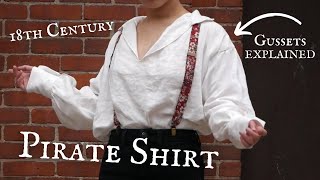 A Pirate Shirt Tutorial that ACTUALLY makes sense  Free Patten  Gusset Instructions [upl. by Troyes982]