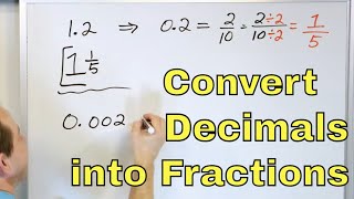 Learn to Convert Decimals to Fractions Change a Decimal into a Fraction  21 [upl. by Haye]