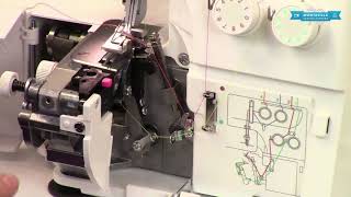 Threading Instructions for the Janome 8002D Serger Overlock Sewing Machine [upl. by Niwrek]