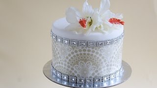 How To Apply Wafer Paper onto Fondant Cake Tutorial [upl. by Wren]