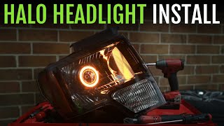 TRS Tips How to Install LED Halos In your Headlights Switchback RGB XSB Strips [upl. by Odelia17]