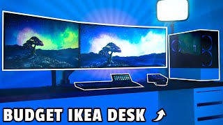 Building This EPIC Ikea Streaming  Gaming Desk Setup [upl. by Corotto347]