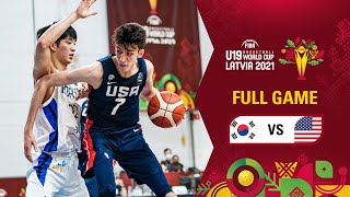 Korea v USA  Full Game  FIBA U19 Basketball World Cup 2021 [upl. by Decima855]