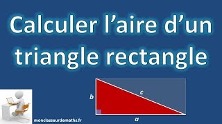 Aire du triangle rectangle [upl. by Airelav]