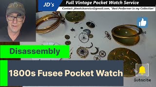 Fusee Pocket Watch Disassembly [upl. by Ezri]