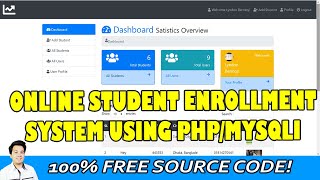 Online Student Enrollment System using PHPMySQLi  Free Source Code Download [upl. by Handbook]