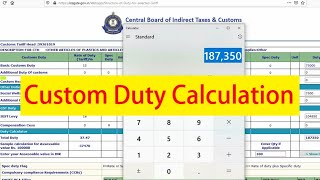 Calculate Custom Duty after GST in India  Import Duty calculation [upl. by Aihsenod]