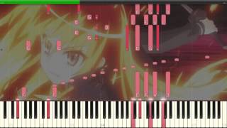 How to play Shakugan no Shana III OP 灼眼のシャナ Light My Fire Piano Tutorial  Synthesia [upl. by Yrekcaz]