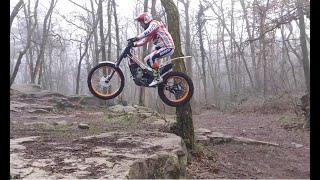 TRIAL Training Janvier 2021 Larchant Montesa 4RT REPSOL 2021 🎧 [upl. by Enelec]