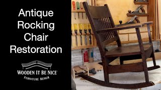 Antique Rocking Chair Restoration with Broken Rocker  Made by John C Mundell amp Co in Elora Ont CA [upl. by Hilarius]