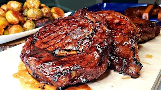 Grilled Glazed Ribeye Steak Steak Marinade  Simply Mamá Cooks [upl. by Trebleda]