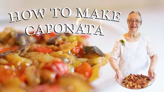 Sicilian Caponata  Kitchen on the Cliff with Giovanna Bellia LaMarca [upl. by Sarette]