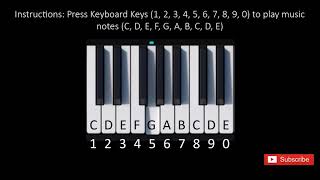 Interactive YouTube Piano  Play using keys on keyboard [upl. by Ojeibbob287]