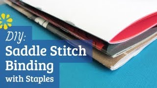 DIY Staple Saddle Stitch Bookbinding Tutorial  Sea Lemon [upl. by Arev142]