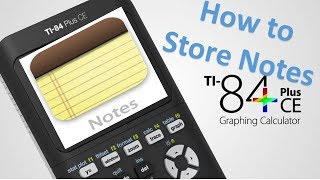 How to Put Notes on TI 84 plus CE Calculator [upl. by Kerry]