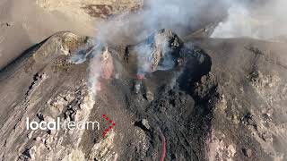 Stromboli il drone quotdentroquot la Sciara del Fuoco [upl. by Onaicul637]