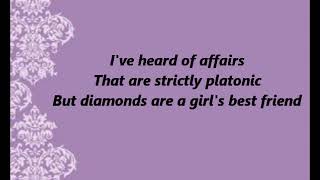 Marilyn Monroe  Diamonds Are A Girls Best Friend Lyrics [upl. by Rosati]