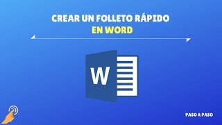 Crear un folleto rápido en Word [upl. by Nonnag811]