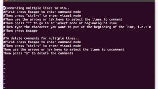 How to commentuncomment multiple lines in VIM editor [upl. by Lucius]