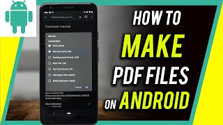 How To Make PDF File on Android Phone [upl. by Janis]