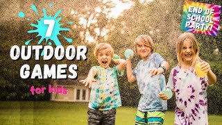 7 FUN GAMES TO PLAY OUTSIDE FOR KIDS END OF SCHOOL YEAR PARTY IDEAS [upl. by Lotte945]