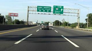 New Jersey Turnpike  Western Spur Exits 16W 15W 15E 14 southbound [upl. by Nebe]