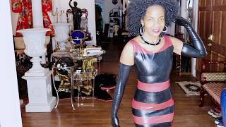 How to style Black Latex dress SpringFall Fashion 2020Kim Kardashian StyleFashionista Professor [upl. by Humberto]